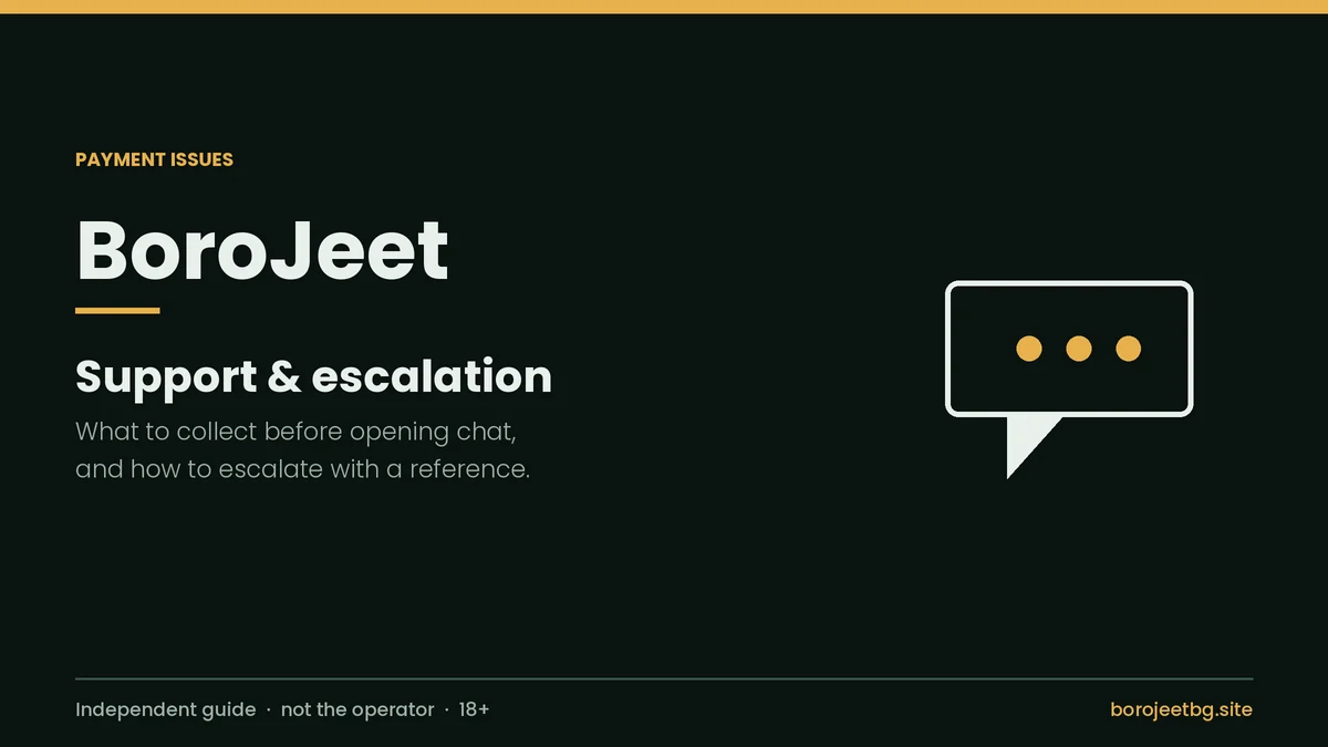 BoroJeet support and escalation guide cover for Bangladesh